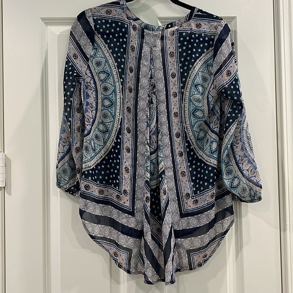 Lucky Brand paisley button up blouse - Picture 3 of 3